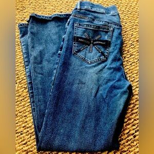 Lincoln outfitters bootcut blue jeans.